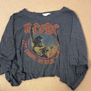 Altar'd State Gray Graphic Crop Top